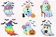 Funny Halloween Ghost Iridescent, an Illustration by CreationArt (Thumbnail 5 of 5)