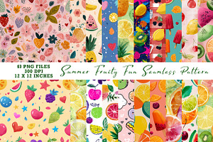 Summer Fruity Fun Seamless Pattern, a Pattern Graphic by CreationArt