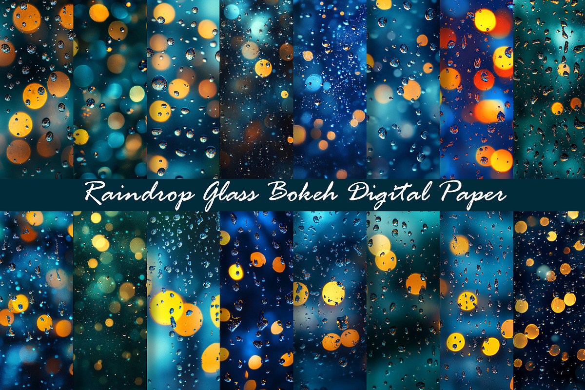 Raindrop Glass Bokeh Digital Paper, a Background Graphic by Dream Creation (Photo 1 of 5)