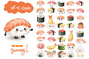 Kawaii Japanese Food - Clipart Sets, a Food Illustration by OtpirusGraphic (Thumbnail 2 of 4)