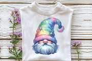 Lridescent Christmas Gnome Clipart, an Illustration by CraftArtStudio (Thumbnail 5 of 6)