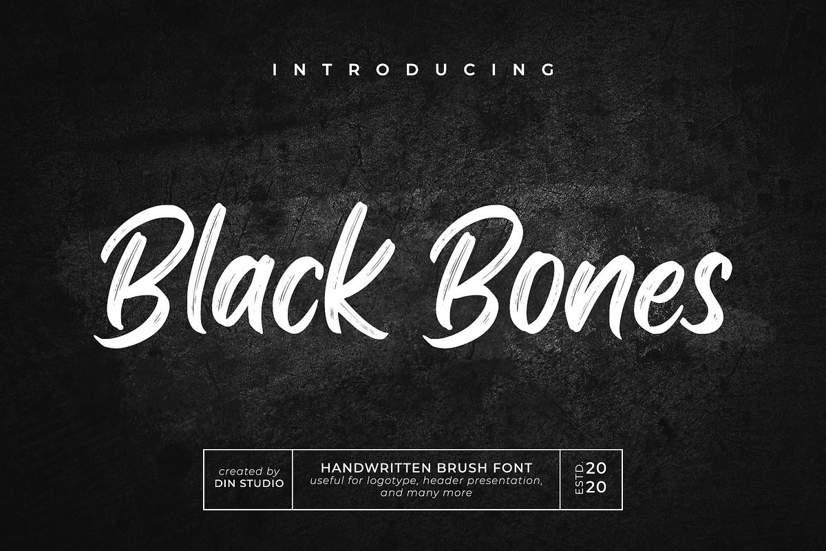 Black Bones-Classy Script, a Script Font by din-studio.com (Photo 1 of 5)