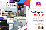 Instagram Screen Interfaces, a Social Media Template by karnofff (Thumbnail 1 of 7)