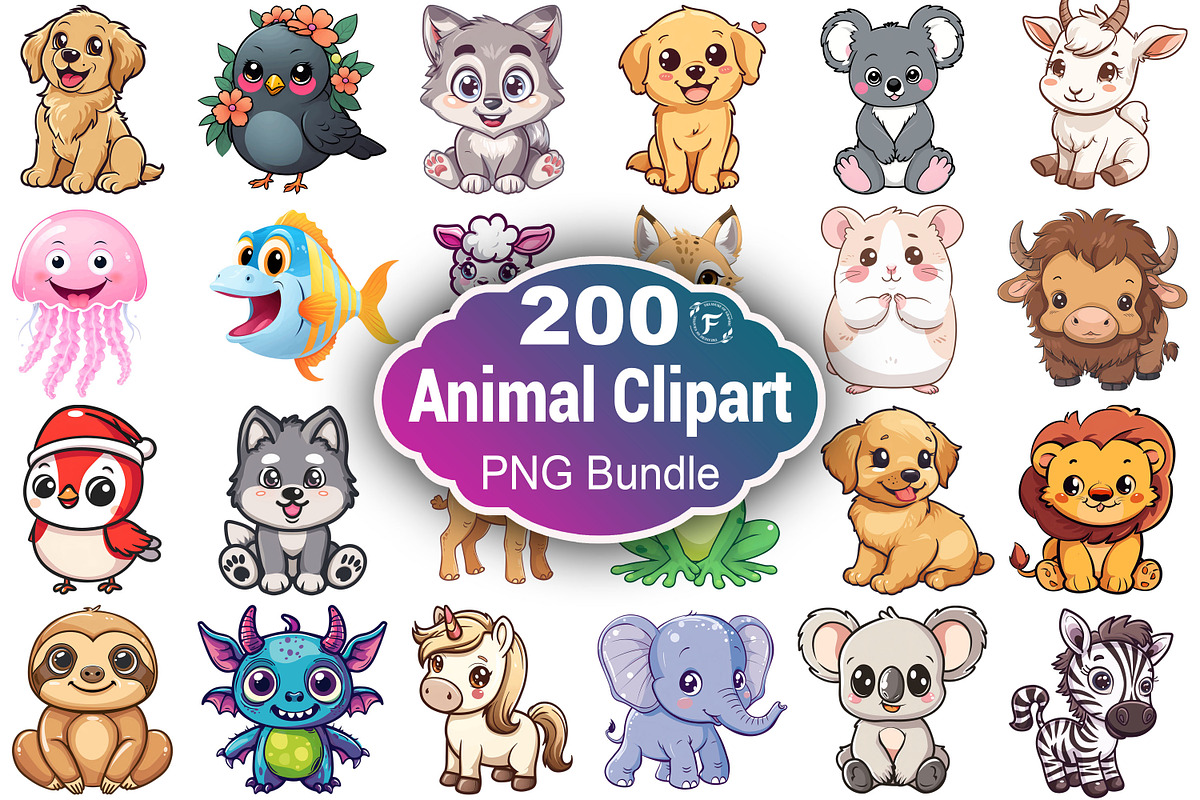 Cute Animals Png, an Animal Illustration by Forhadx5 (Photo 1 of 13)