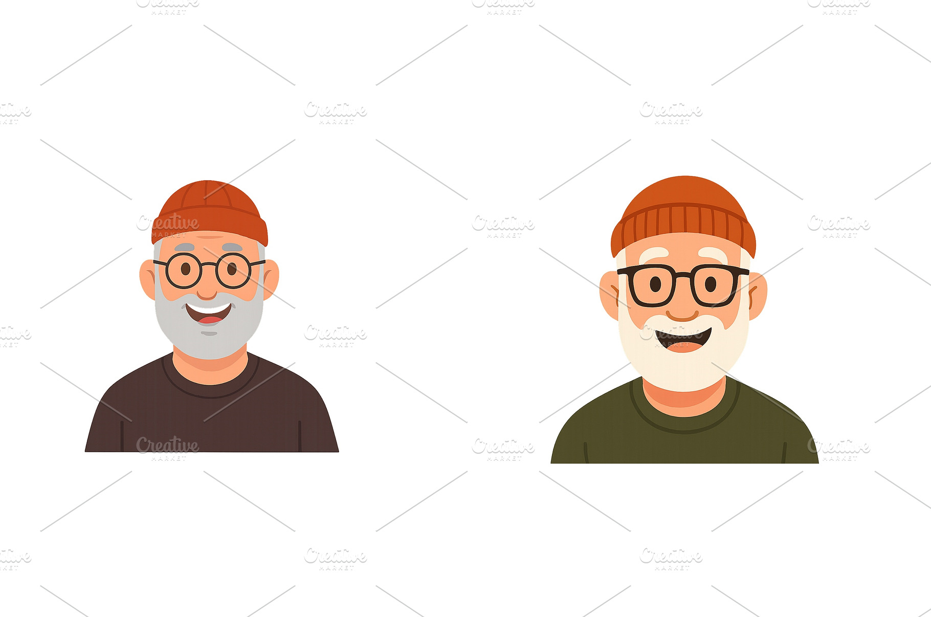Cheerful elderly man with gray hair, a Person Photo by ZinetroN