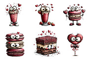Quirky valentines sweets clipart, an Illustration by CreationArt (Thumbnail 2 of 6)