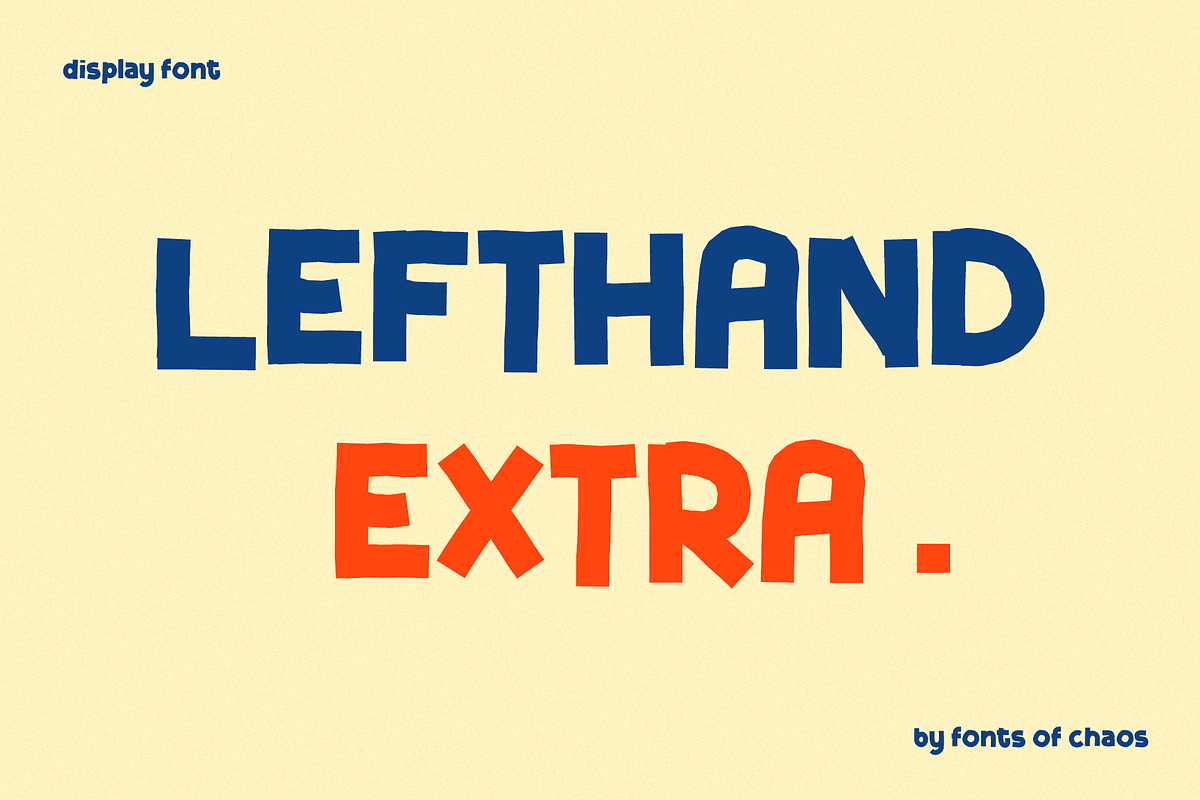 Lefthand extra font - display font, a Sans Serif Font by David is Creative (Photo 1 of 8)