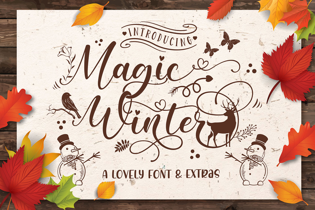 Magic Winter - Modern Calligraphy, a Script Font by Almeera Std (Photo 1 of 11)