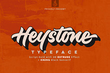 Heystone Typeface Extrude