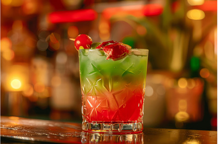 Colorful layered cocktail is waiting, a Food & Drink Photo by Ylivdesign