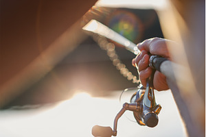 Peaceful evening fishing scene with, a Sports & Recreation Photo by HalfPoint
