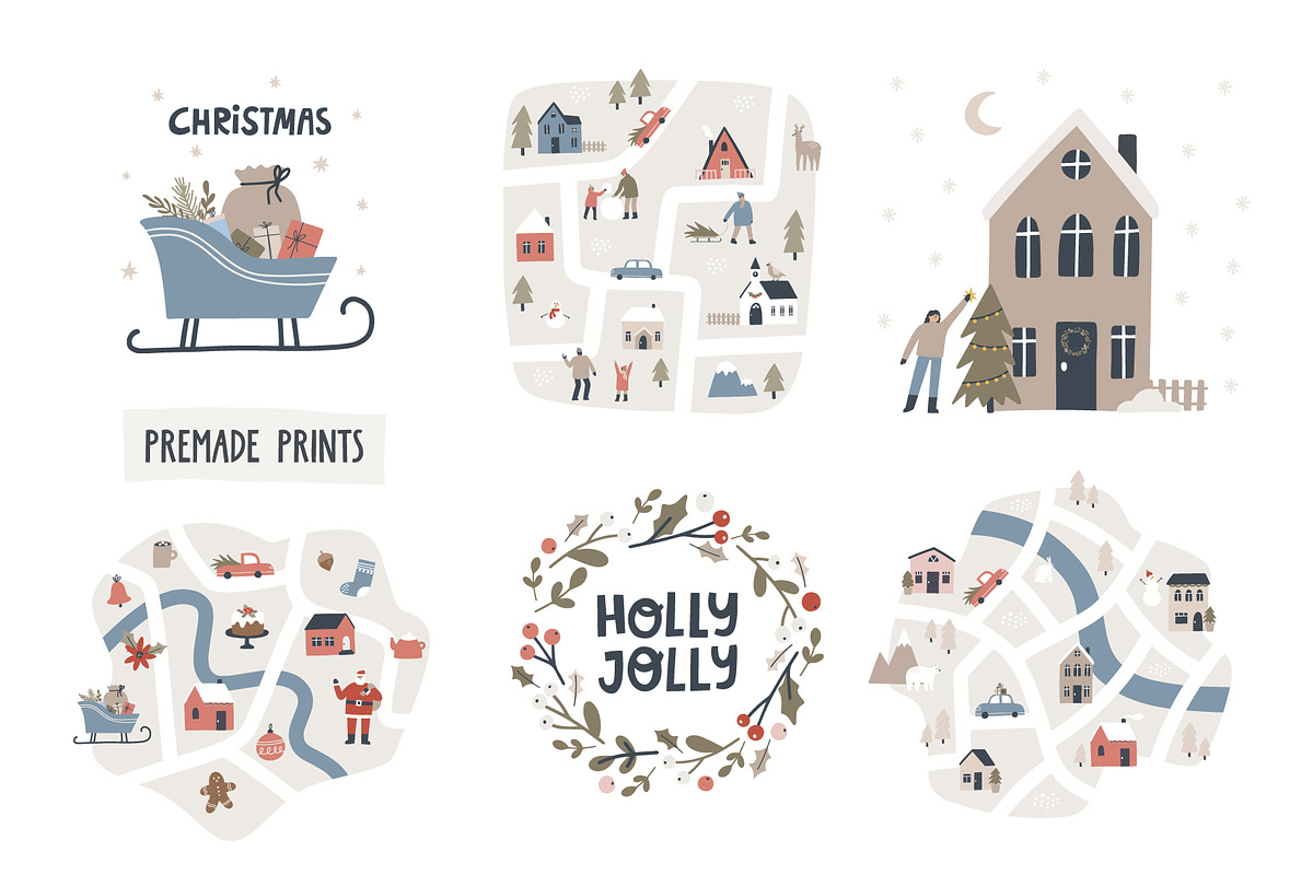 Modern Christmas Cards & Map Creator, an Object Graphic by MaNechaeva (Photo 13 of 14)
