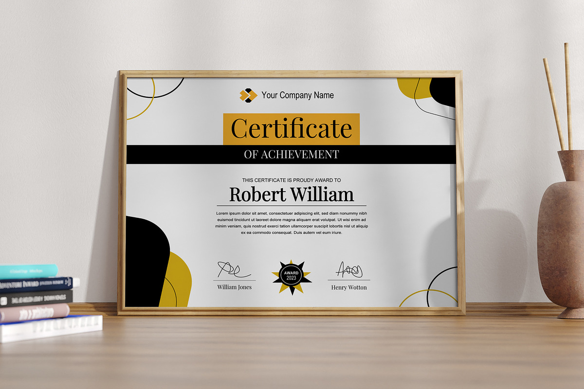 Certificate Design Template Layout
