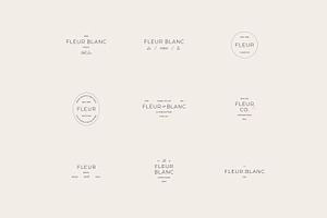 Fleur Minimal Logo Kit Ai Eps Psd