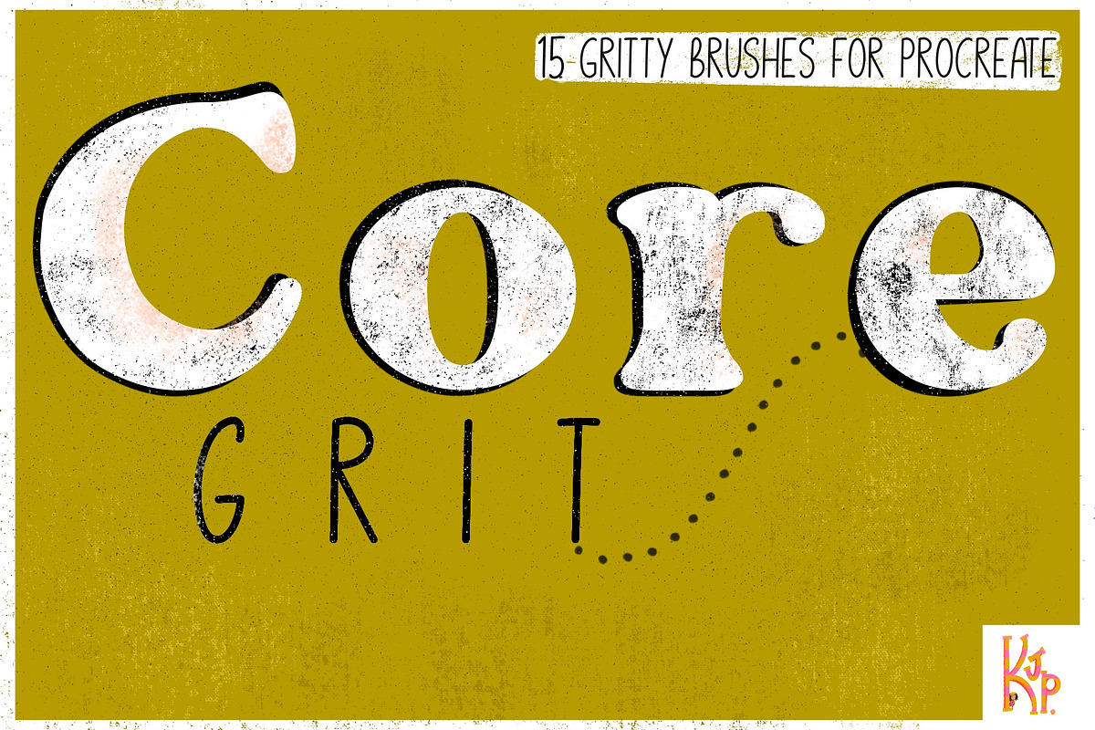 Core Grit Texture Procreate Brushes, a Brush Add-On by KJP Designs (Photo 1 of 8)