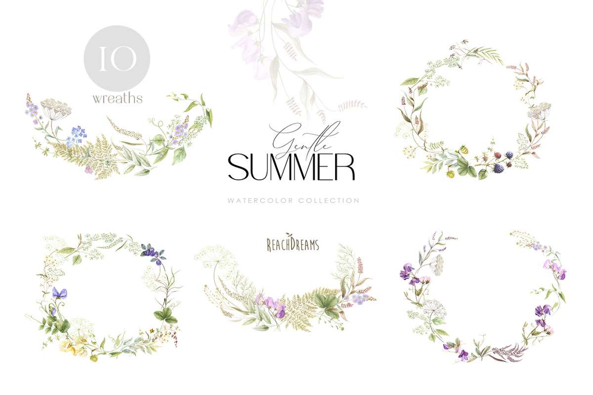 Meadow Flowers Strawberry Collection, a Decorative Illustration by ReachDreams (Photo 6 of 11)