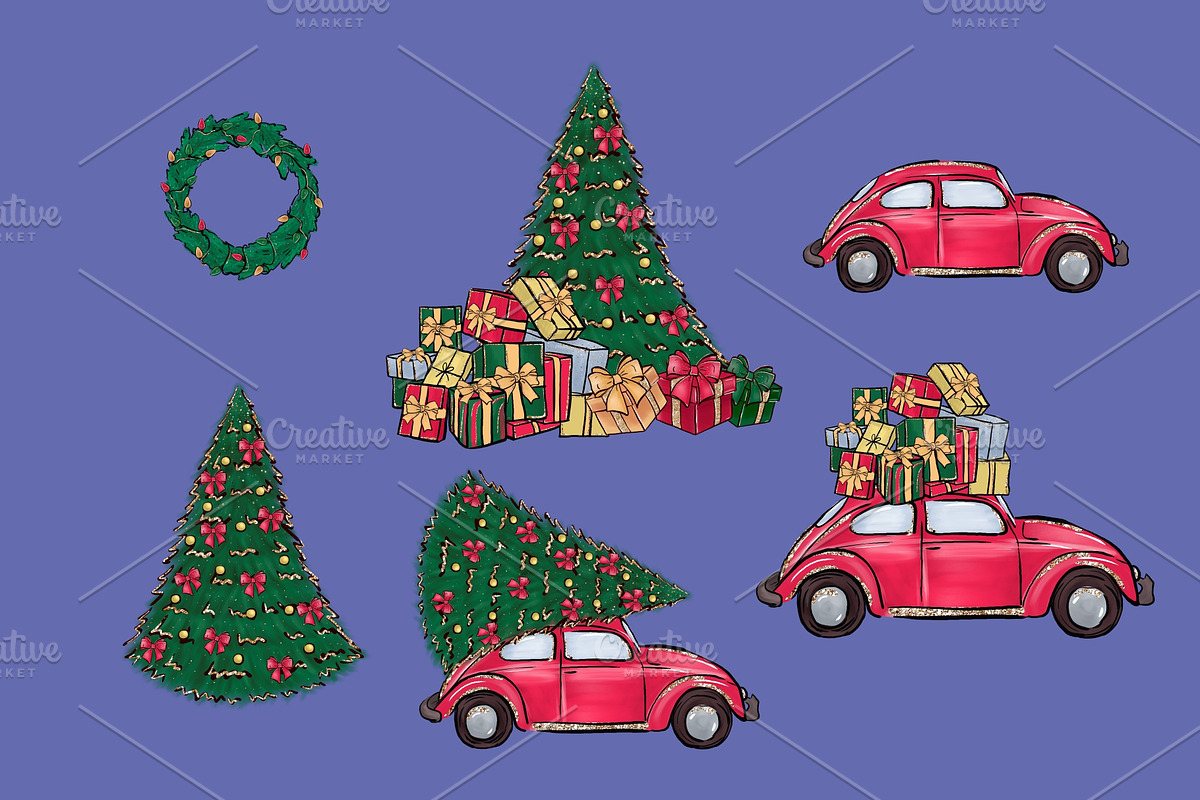 Christmas Elegant clip arts, an Illustration by Anel_S (Photo 2 of 4)