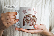 Christmas Gingerbread Clip Art, a Seasonal Illustration by Leonaa art (Thumbnail 8 of 9)