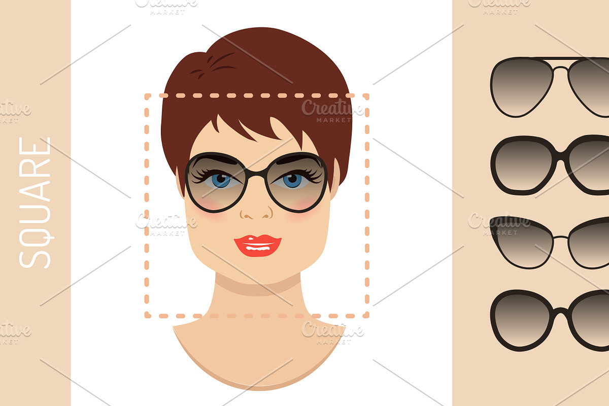 Woman sunglasses shapes. 9 sets., a Decorative Illustration by Cheremuha (Photo 3 of 4)