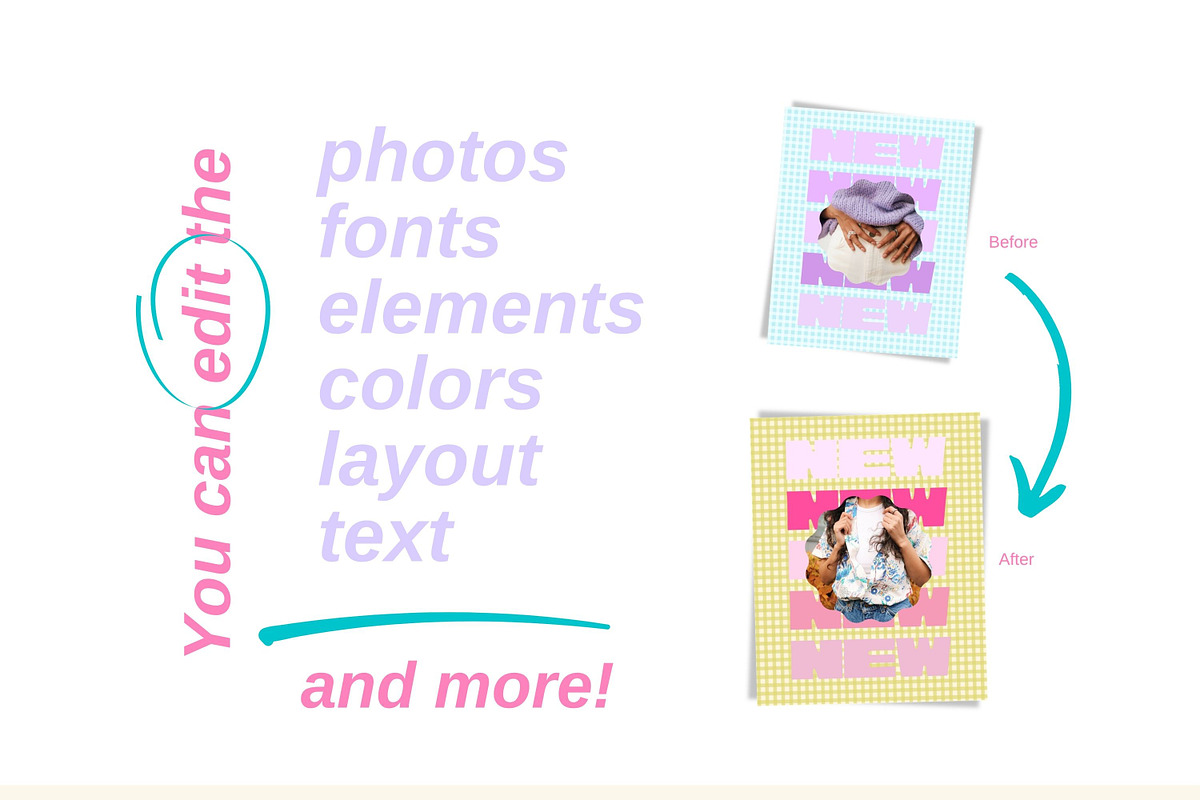 Y2K Vibes Branding Starter Kit Canva, a Branding & Logo Template by Hell Yeah Designs (Photo 9 of 20)