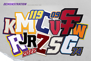 AZN Knuckles Varsity, a Slab Serif Font by AthayaDZN (Thumbnail 6 of 13)