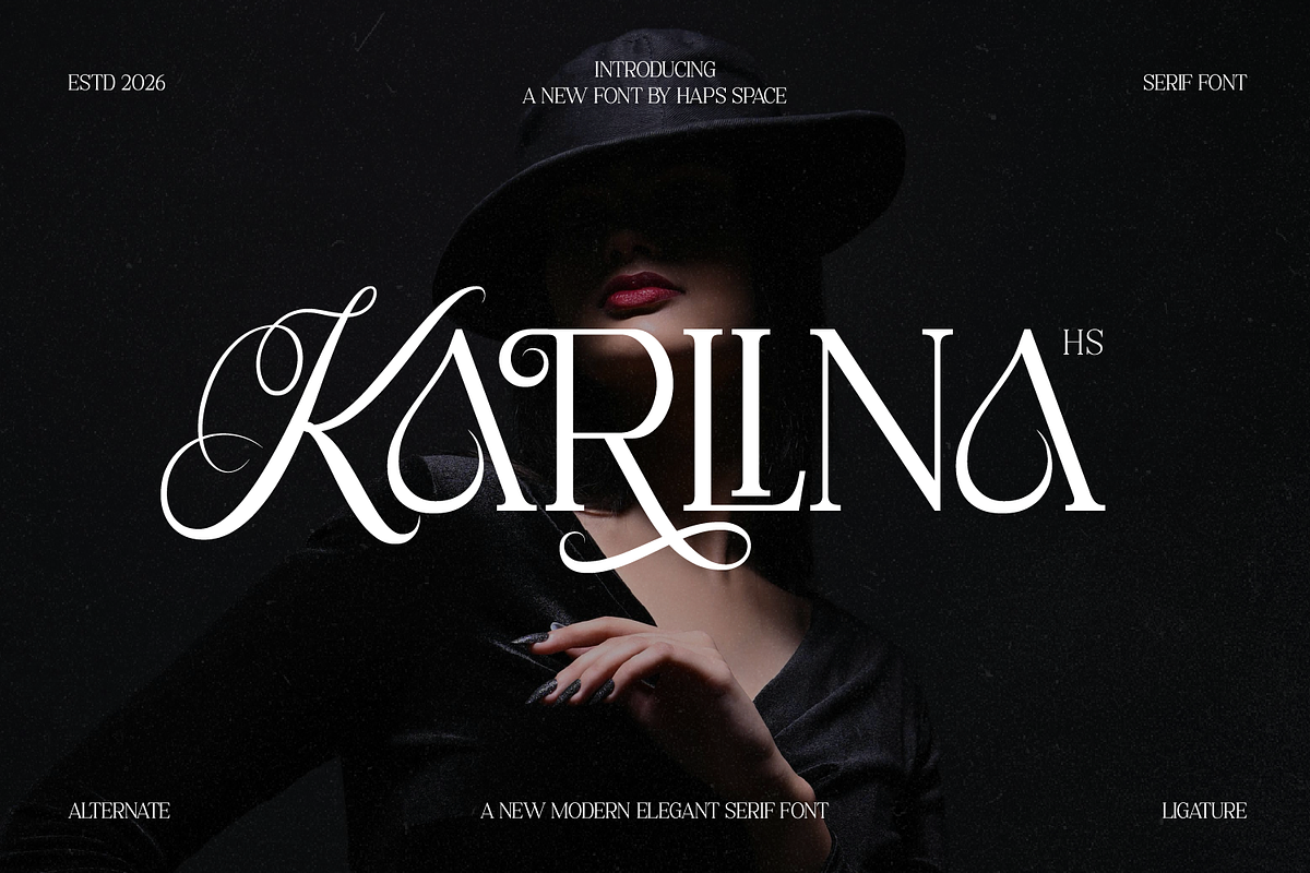 Karlina Modern Elegant, a Serif Font by Haps Space (Photo 1 of 10)