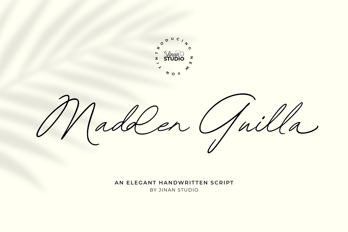 Madden Guilla - An Elegant Font, a Handwritten Font by Ainun Jinan (Photo 1 of 9)