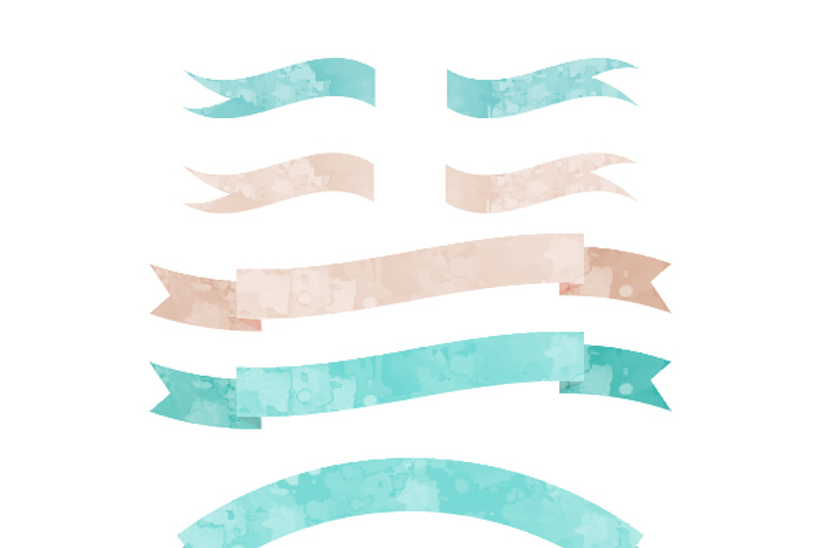Ribbon Watercolor Vector Graphics, a Graphic by TheBlogLoft (Photo 2 of 2)