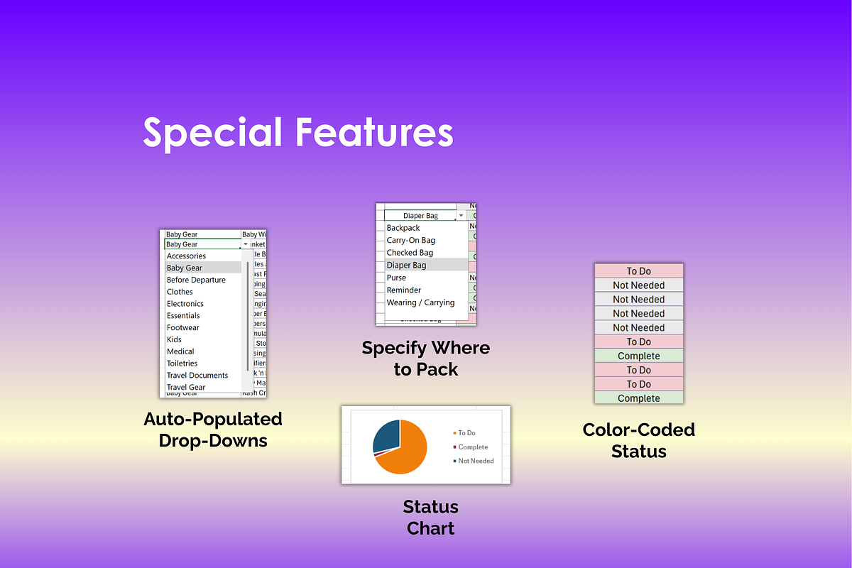 Family Vacation Checklist - Excel preview 4