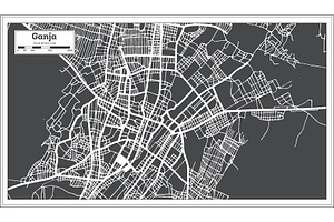 Ganja Azerbaijan City Map