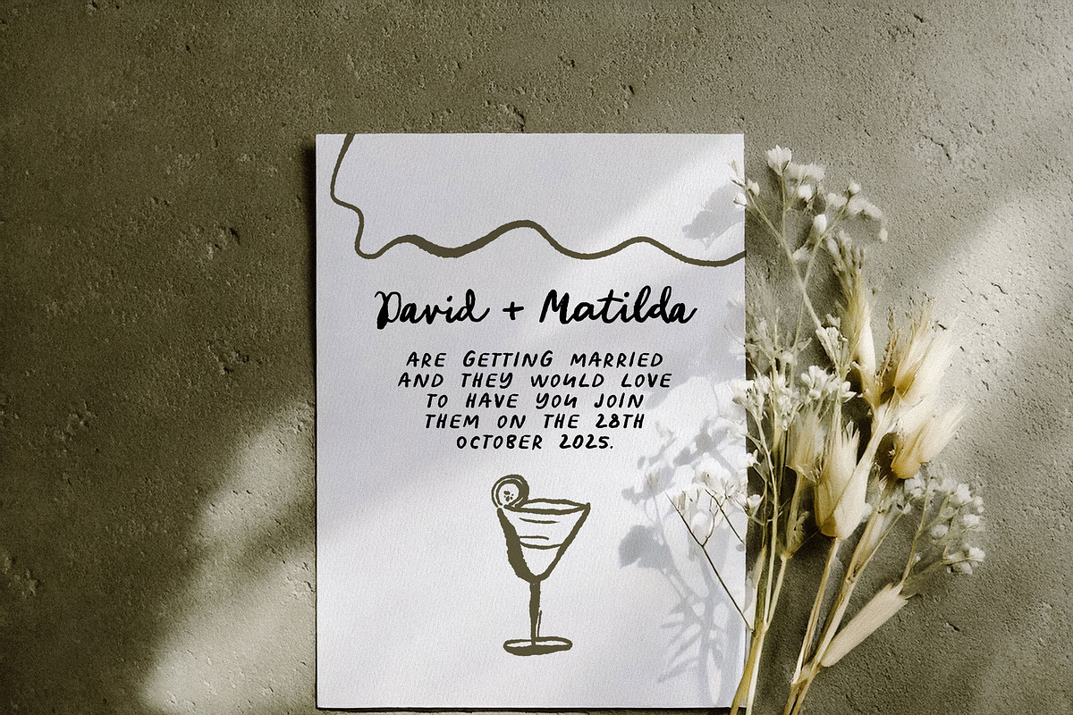 Marguerite Rookers Wedding Font Duo, a Font by Creativeqube Design (Photo 6 of 11)
