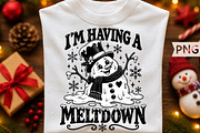 Im Having A Meltdown Snowman PNG, a Seasonal Illustration by Creative Art (Thumbnail 1 of 3)