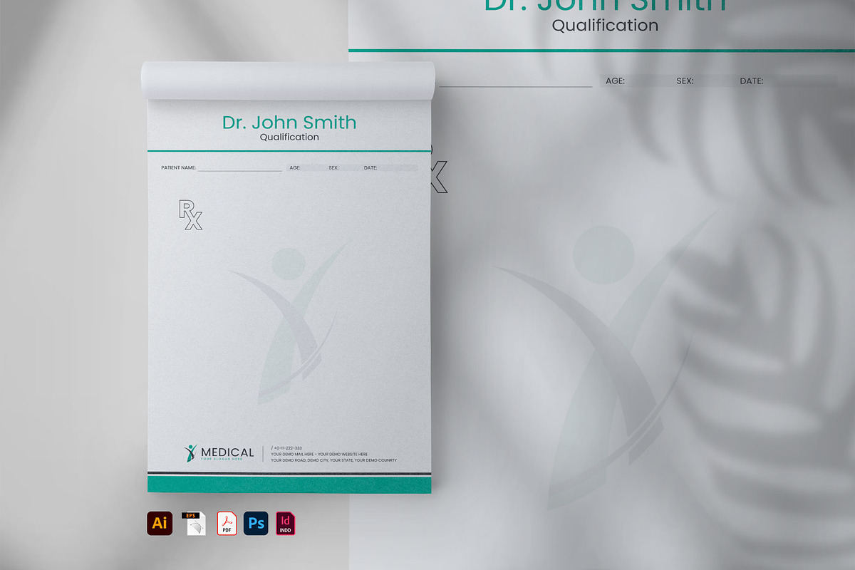Doctor prescription pad design, a Stationery Template by Tanmoy Topu (Photo 1 of 2)