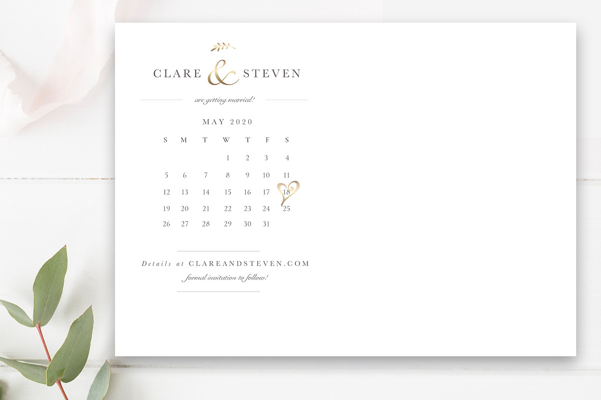 Calendar Save the Date Template, an Invitation Template by By Stephanie Design (Photo 3 of 5)