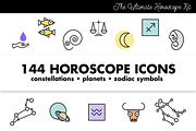 Horoscope Astrology Sign Icons, an Outline Icon by Marmalade Moon (Thumbnail 1 of 7)