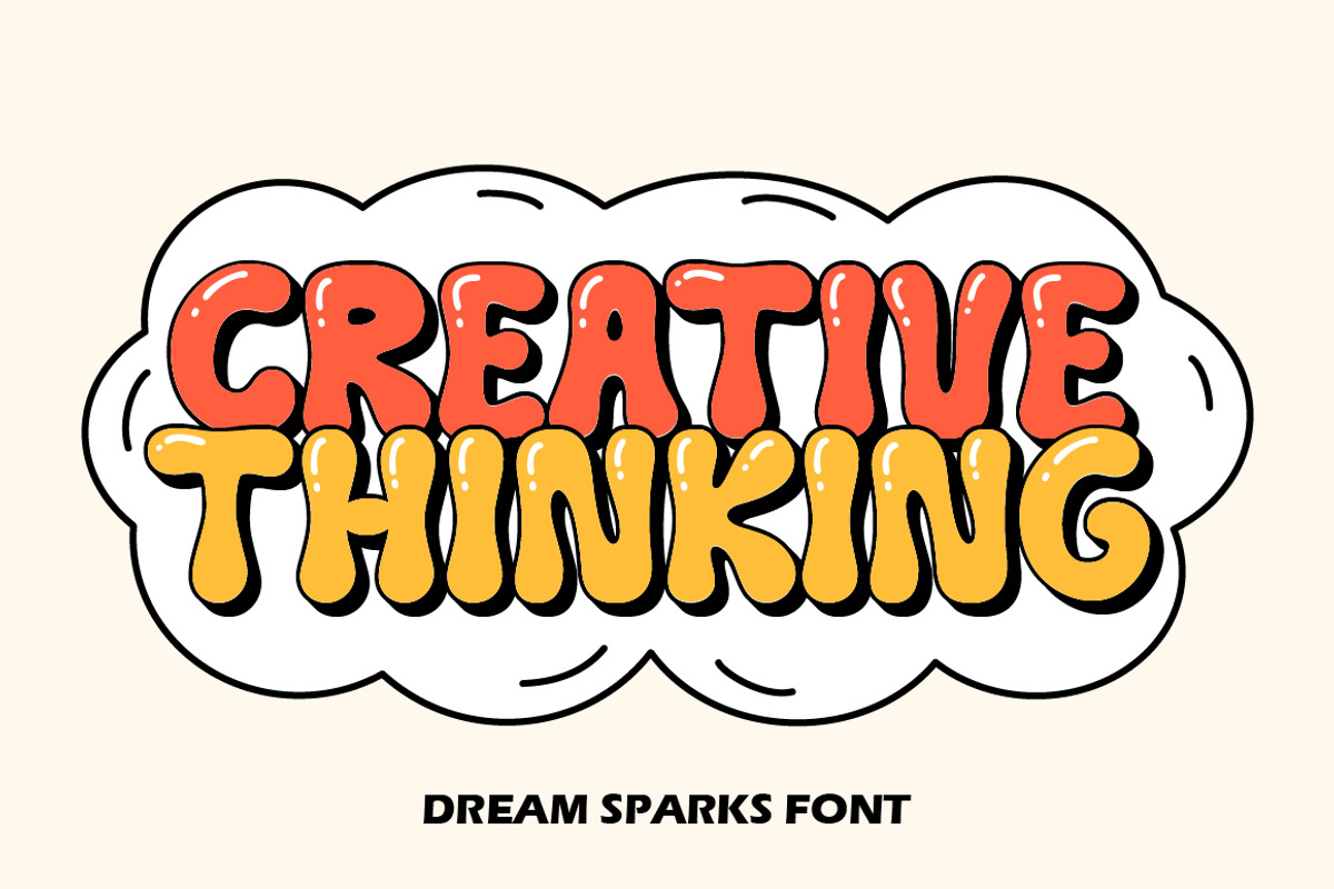 Dream Sparks - Bubble Display Font, a Handwritten Font by Typebae (Photo 5 of 8)