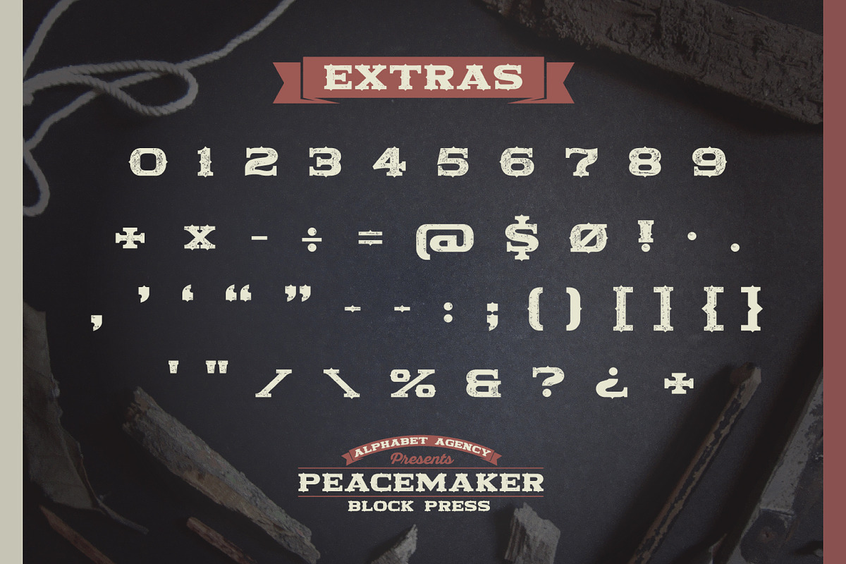 PEACEMAKER FONT SERIES, a Slab Serif Font by Alphabet Agency (Photo 6 of 13)