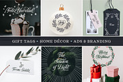 Merry Christmas Calligraphy Vectors, a Decorative Illustration by Molly Suber Thorpe (Thumbnail 2 of 7)