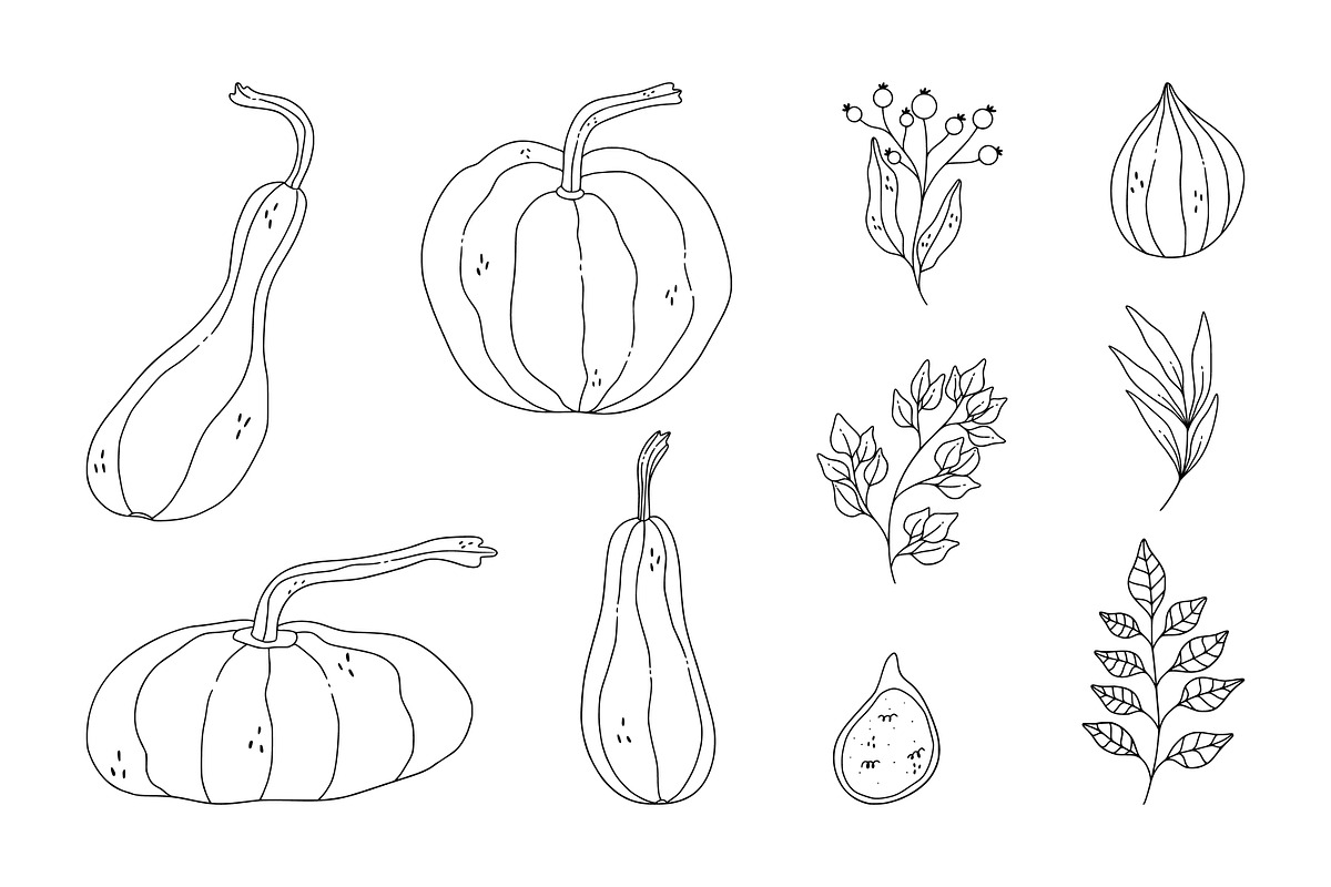 FALL DOODLES. EPS, PNG., an Illustration by Sentimental postman (Photo 12 of 14)