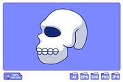 Skull Side View Cartoon Vector, a Person Illustration by Artstorystudio (Thumbnail 1 of 3)