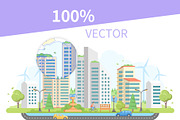 Eco city - flat design style set, an Illustration by Boyko Pictures (Thumbnail 3 of 13)