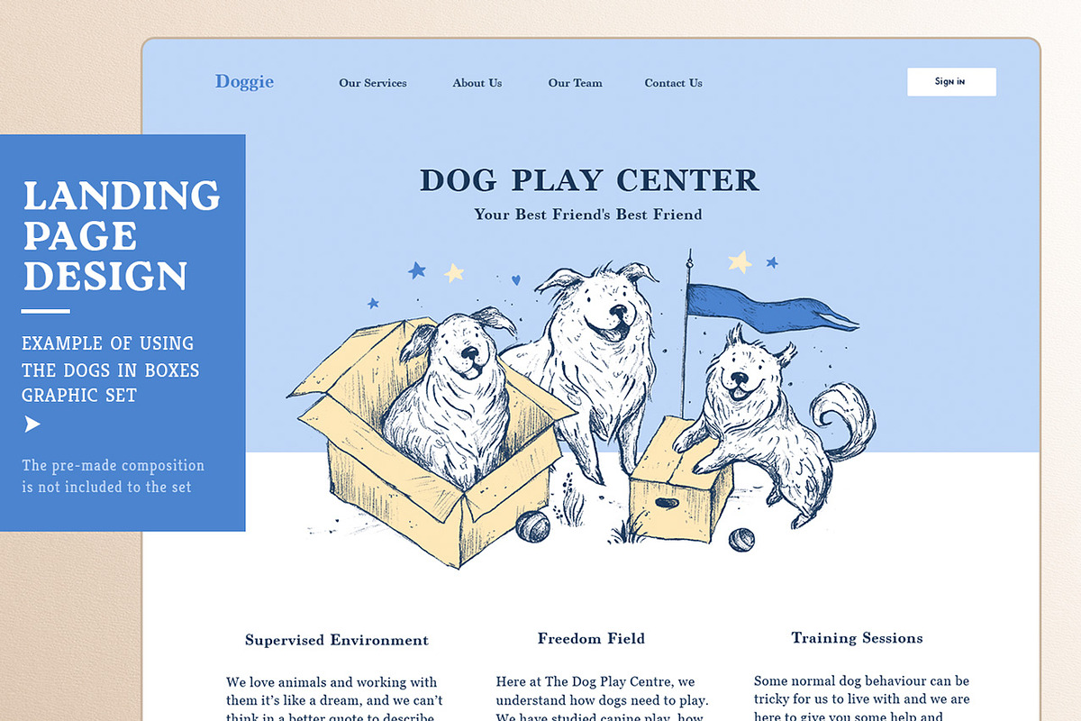 Dogs in Boxes Graphic Set, an Animal Illustration by Yeticrab (Photo 11 of 13)