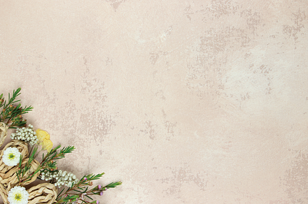 Pink Background with Floral Photo, a Photo by Clove and Cedar Design