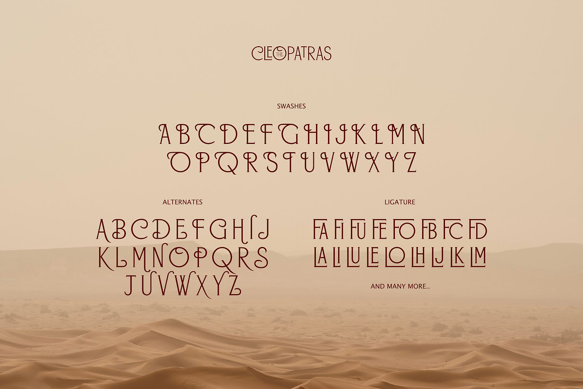 The Cleopatras Typeface, a Serif Font by ikiiko (Photo 7 of 8)