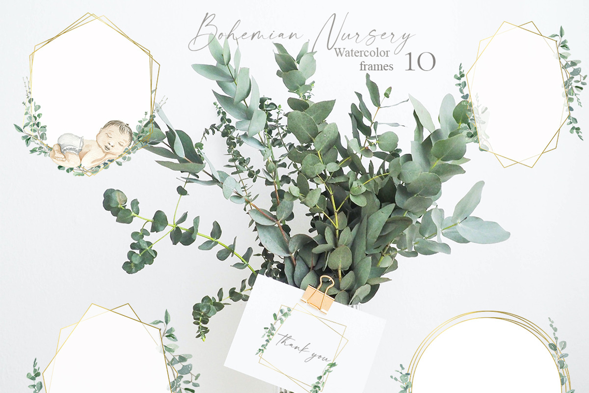 Bohemian Nursery Watercolor, an Illustration by Love Watercolor Store (Photo 7 of 7)