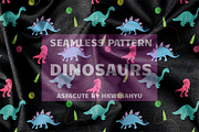 dinosaur pattern for kids, a Pattern Graphic by Asfacute (Thumbnail 3 of 12)
