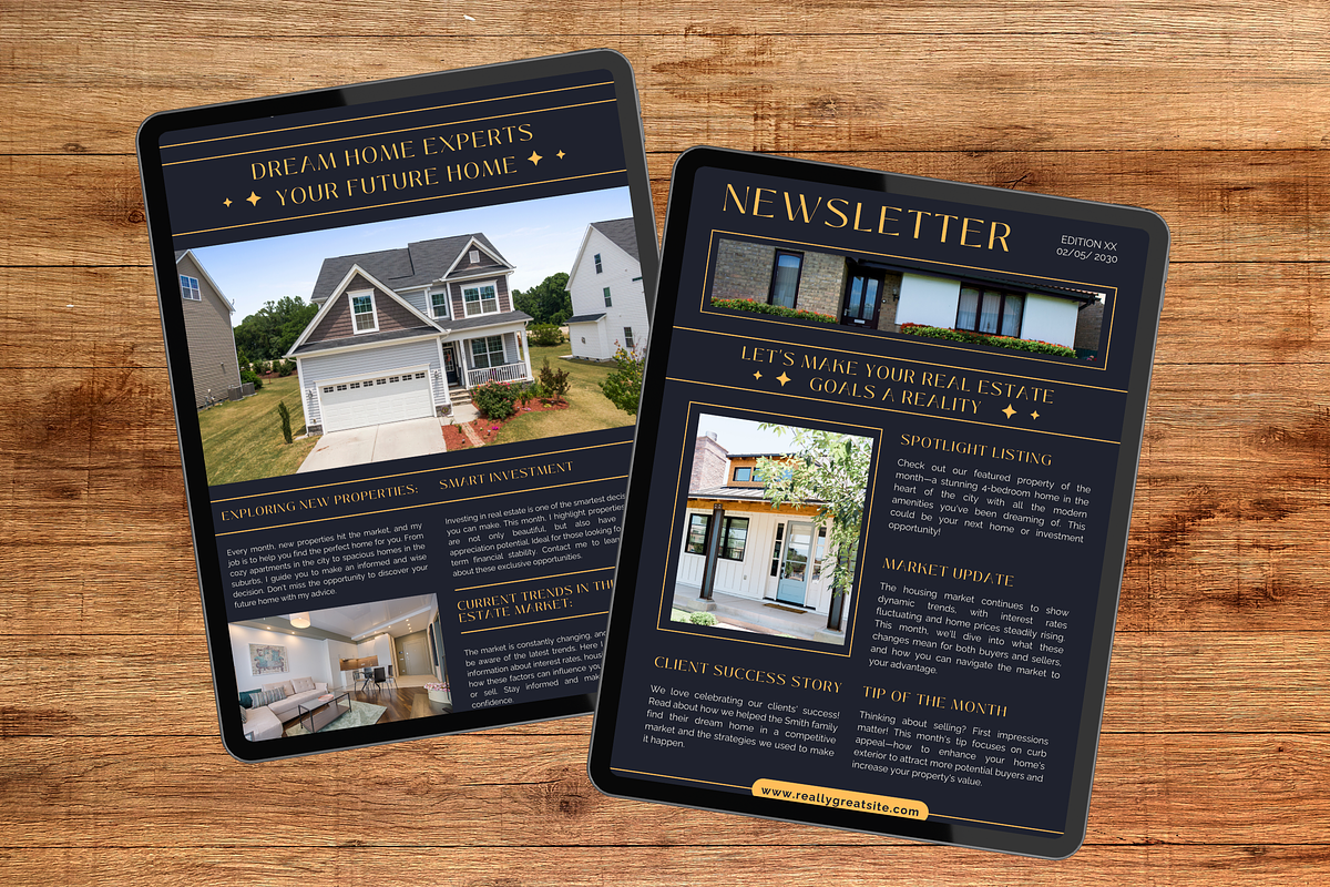 Realtor Newsletters Canva Templates, a Templates & Theme by TemplateCastleStore (Photo 5 of 9)