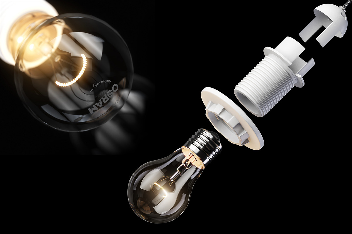 Incandescent Light Bulb E14 E27, a Furniture 3D Model by AllSkull (Photo 3 of 5)