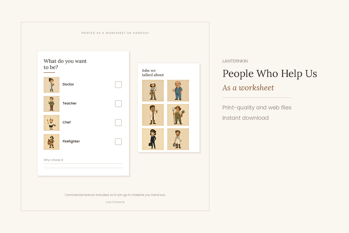 People Who Help Us Clip Art, a Person Illustration by LanternkinStudio (Photo 4 of 13)