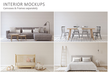 SCANDINAVIAN STYLE mockups, a Poster Template by MyHomeMockups